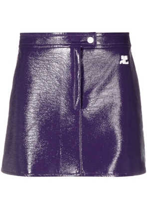 Courrèges Re-edition Vinyl miniskirt - Purple