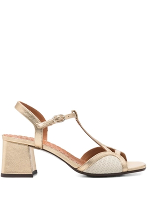 Chie Mihara Lipika T-strap block-heel sandals - Gold