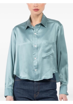 CISSA satin pocket shirt - Blue