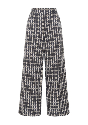 MALIPARMI geometric-pattern trousers - Grey