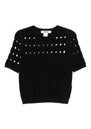 DKNY cut-out ribbed sweater - Black