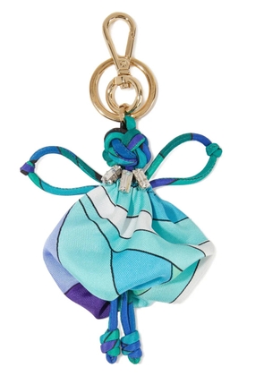 PUCCI Iride-print silk charm - Blue
