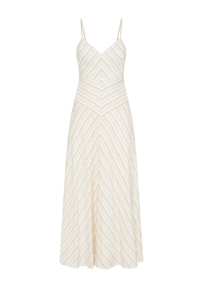 Anna Quan Nara stripe V-neck slip dress - Neutrals