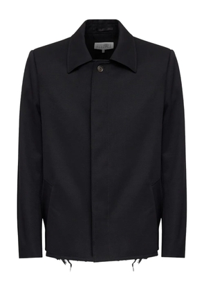 MM6 Maison Margiela frayed-hem shirt jacket - Black