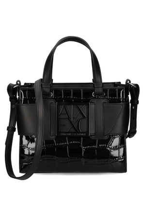 Armani Exchange small buckle-detail tote bag - Black