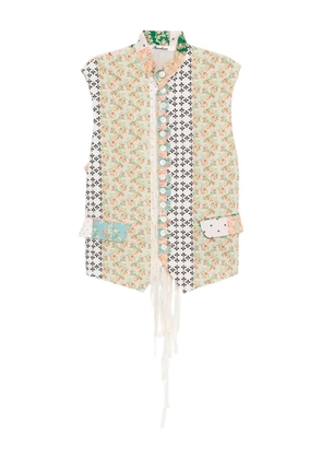midorikawa floral-print gilets - Neutrals