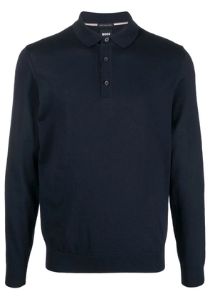 BOSS long-sleeve polo shirt - Blue