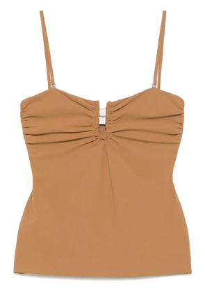 Nanushka ruched-detail top - Brown
