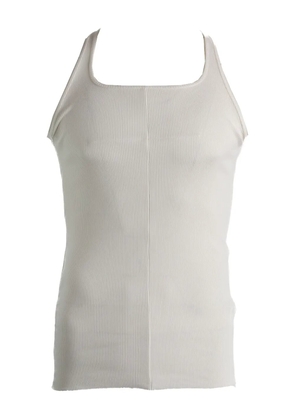 Matières Fécales ribbed top - White