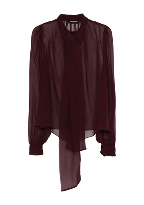 Retrofete tie-neck long-sleeve top - Red