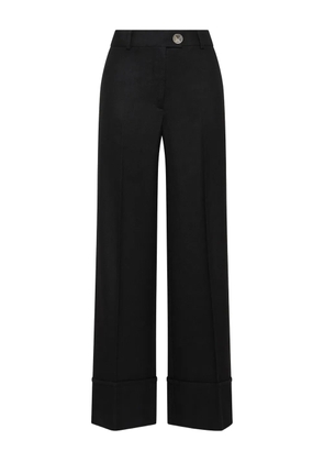 MALIPARMI cuffed button-fastening trousers - Black