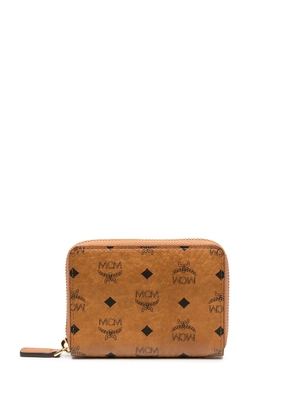 MCM repeat logo wallet - Brown