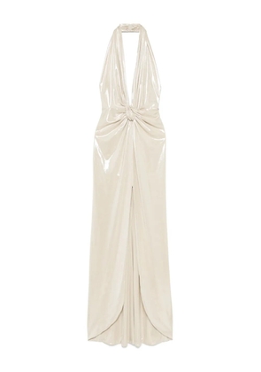 NISSA ciré maxi dress - Neutrals