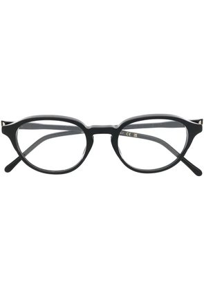Gucci Eyewear logo-print round-frame glasses - Black