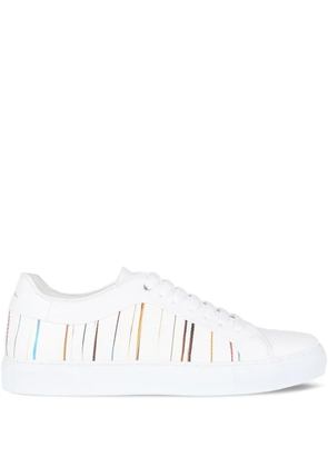 Paul Smith signature-pinstripe pattern low-top sneakers - White