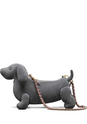 Thom Browne Hector calf-suede shoulder bag - Grey