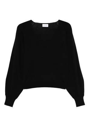 SCAGLIONE v-neck balloon-sleeve sweater - Black