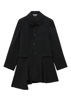 Black Comme Des Garçons peplum-hem coat