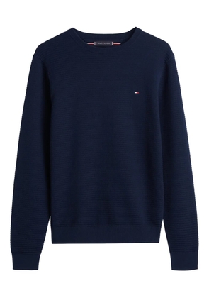 Tommy Hilfiger textured logo sweater - Blue