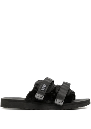 Suicoke Moto logo-patch slides - Black