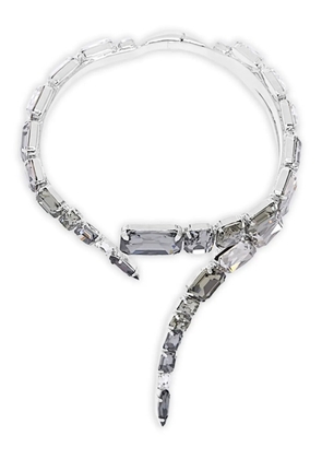 AREA crystal wrap choker necklace - Grey