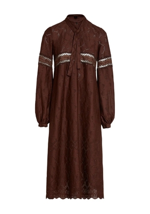 Giambattista Valli tie-neck midi dress - Brown