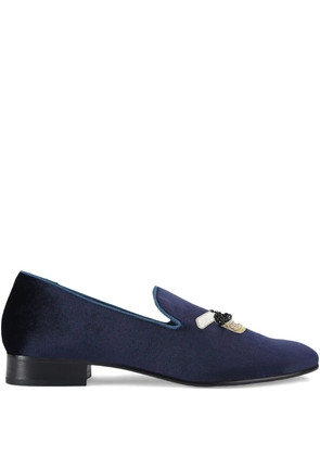 Kurt Geiger London Ace embroidered-detail loafers - Blue