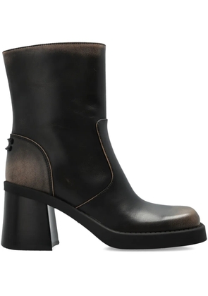 Coach leather block-heel ankle boots - Black