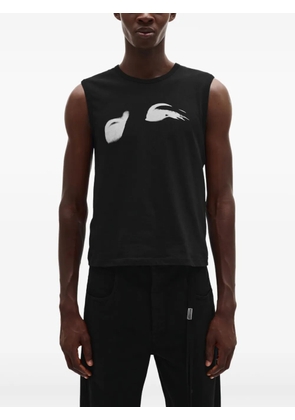 Ann Demeulemeester graphic-print tank top - 099 BLACK