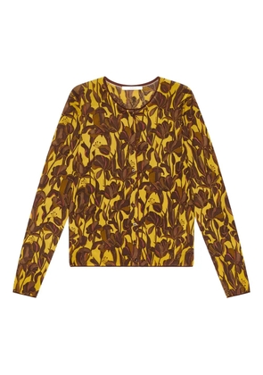 MALIPARMI floral-print button cardigan - Yellow