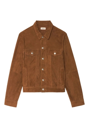 Zadig&Voltaire button-fastening suede jacket - Brown