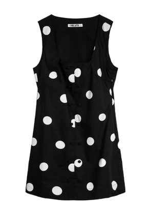 Ciao Lucia Virginie polka-dot button-front dress - Black