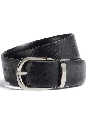 Zegna engraved logo reversible belt - Black
