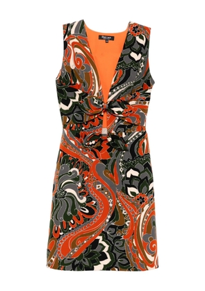 BLAKLACE knot paisley dress - Orange