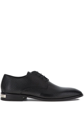 Roberto Cavalli snakeskin-effect derby shoes - Black