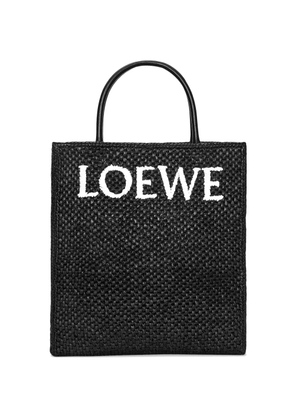 LOEWE raffia top handle tote bag - Black