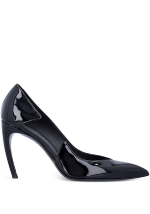 The Attico 95mm Mia patent-leather pointed-toe pumps - Black