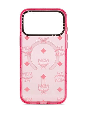 MCM x Casetify monogram-pattern iPhone 17 Pro case - Pink