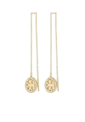Tory Burch pavé threader earrings - Gold
