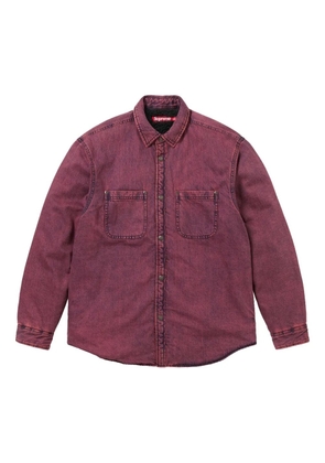 Supreme Shearling Lined denim shirt - Red