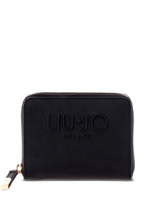 LIU JO logo-plaque zip-around purse - Black
