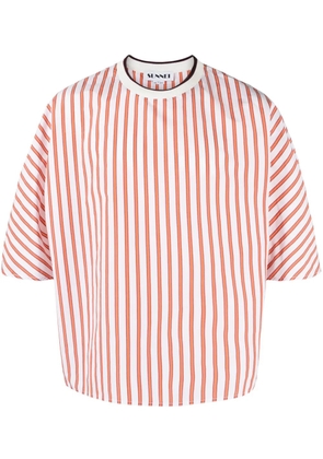 Sunnei striped crew-neck T-shirt - White