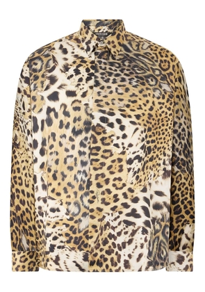 Roberto Cavalli leopard-print shirt - Yellow
