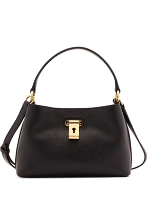 Bally mini Lock Me grained-leather tote bag - Black