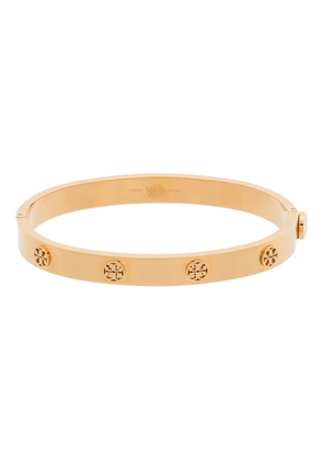 Tory Burch logo-detail rigid bracelet - Yellow