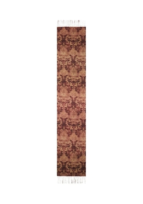 Pierre-Louis Mascia geometric-pattern fringed scarf - Brown