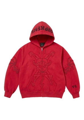 Supreme x Y's zip-up hoodie - Red