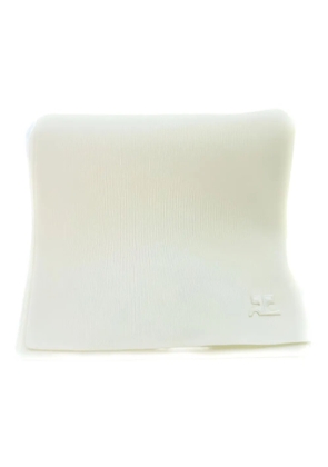 Courrèges logo scarf - White
