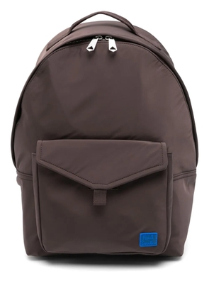Paul Smith flap-pocket leather backpack - Brown