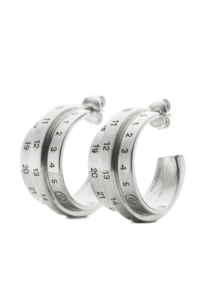 MM6 Maison Margiela Triple Number hoop earrings - Silver